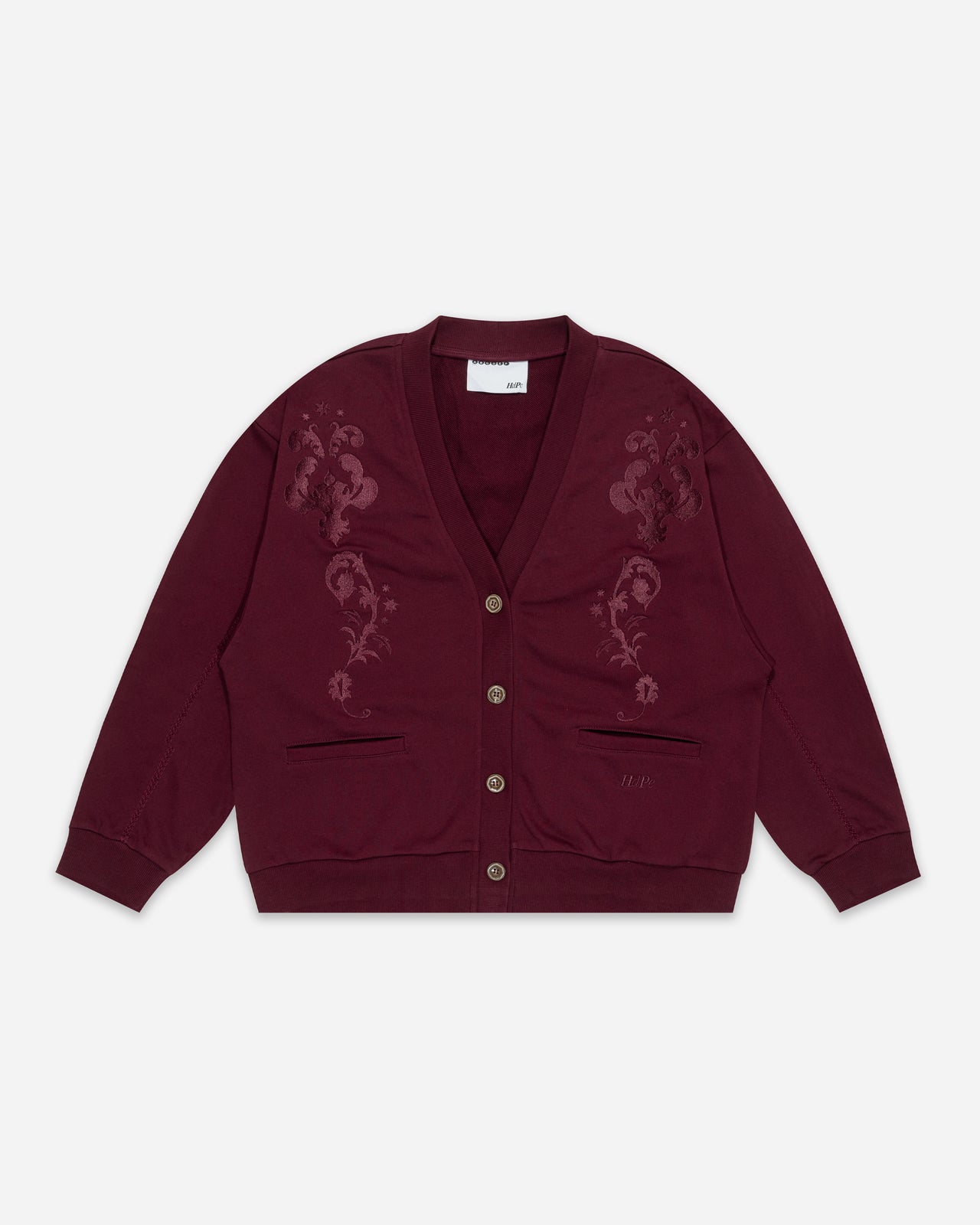 MONUMENT CARDIGAN BURGUNDY