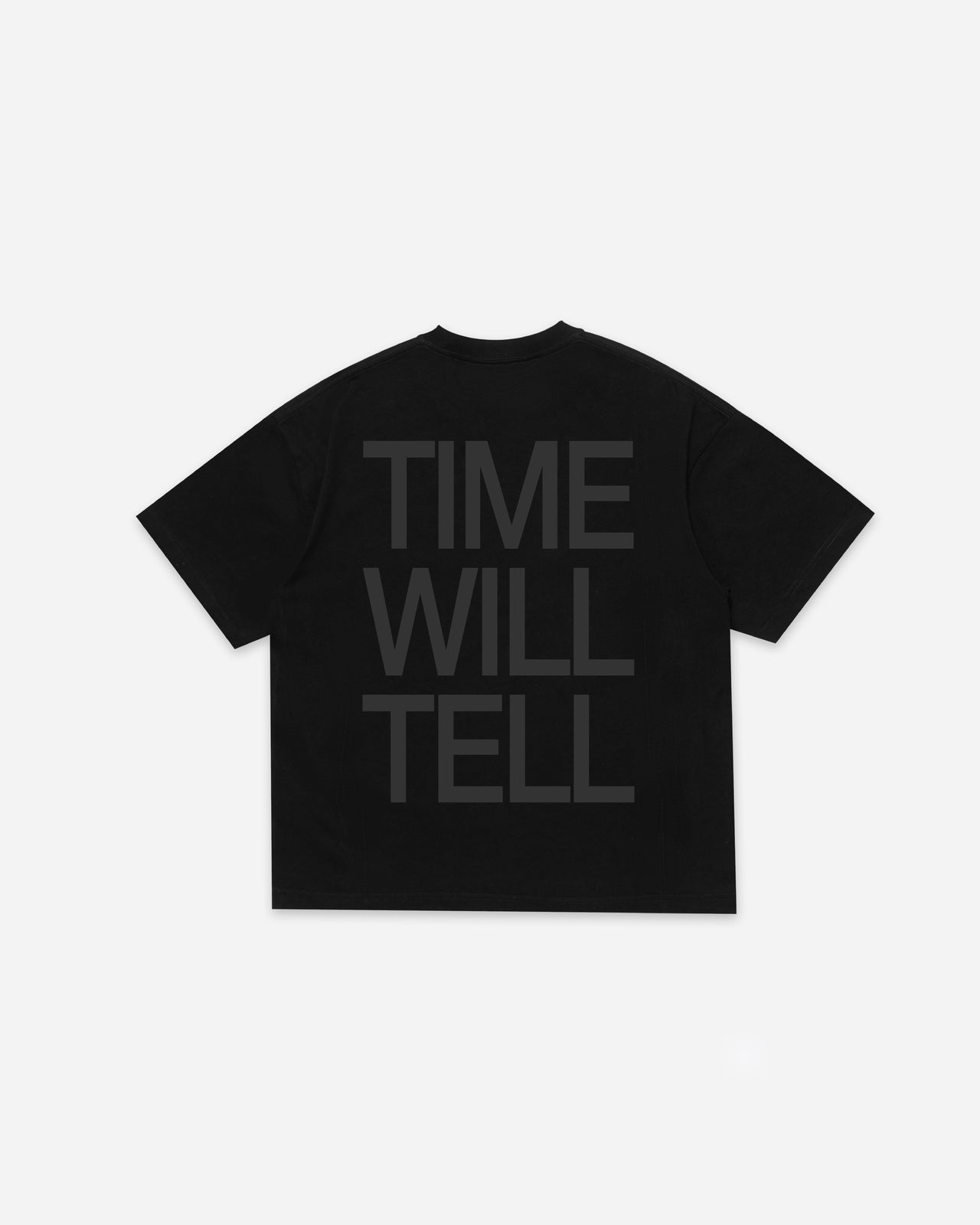 TIME WILL TELL TEE BLACK
