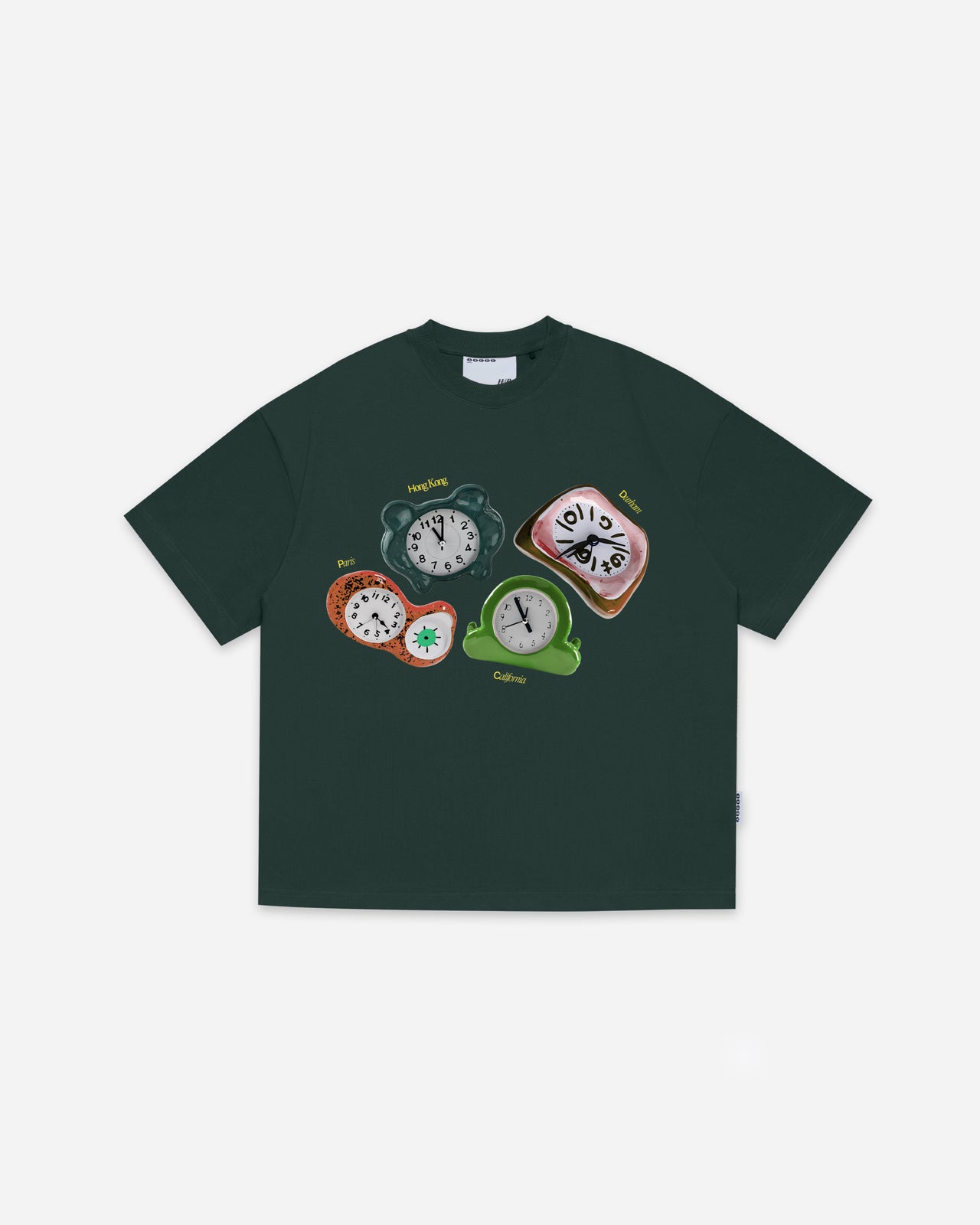 WORLD-TIME TEE DARK GREEN