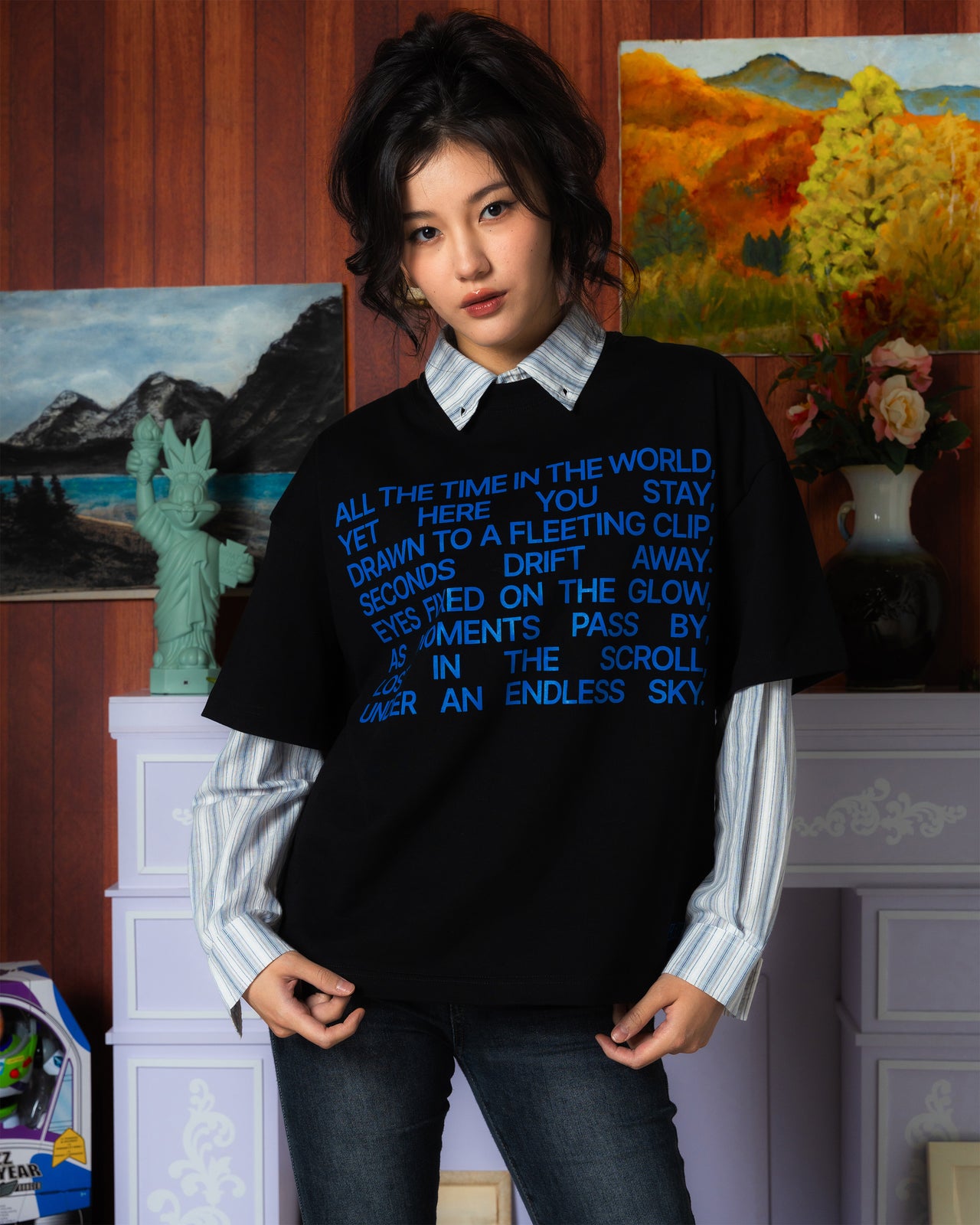 TIME POETRY TEE BLACK