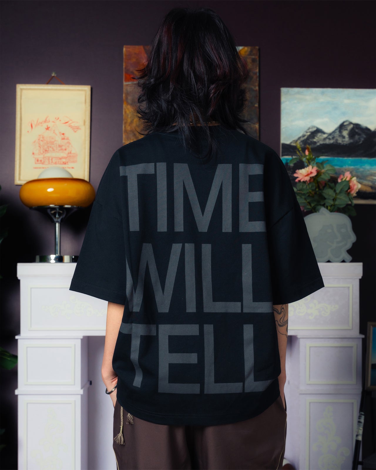 TIME WILL TELL TEE BLACK