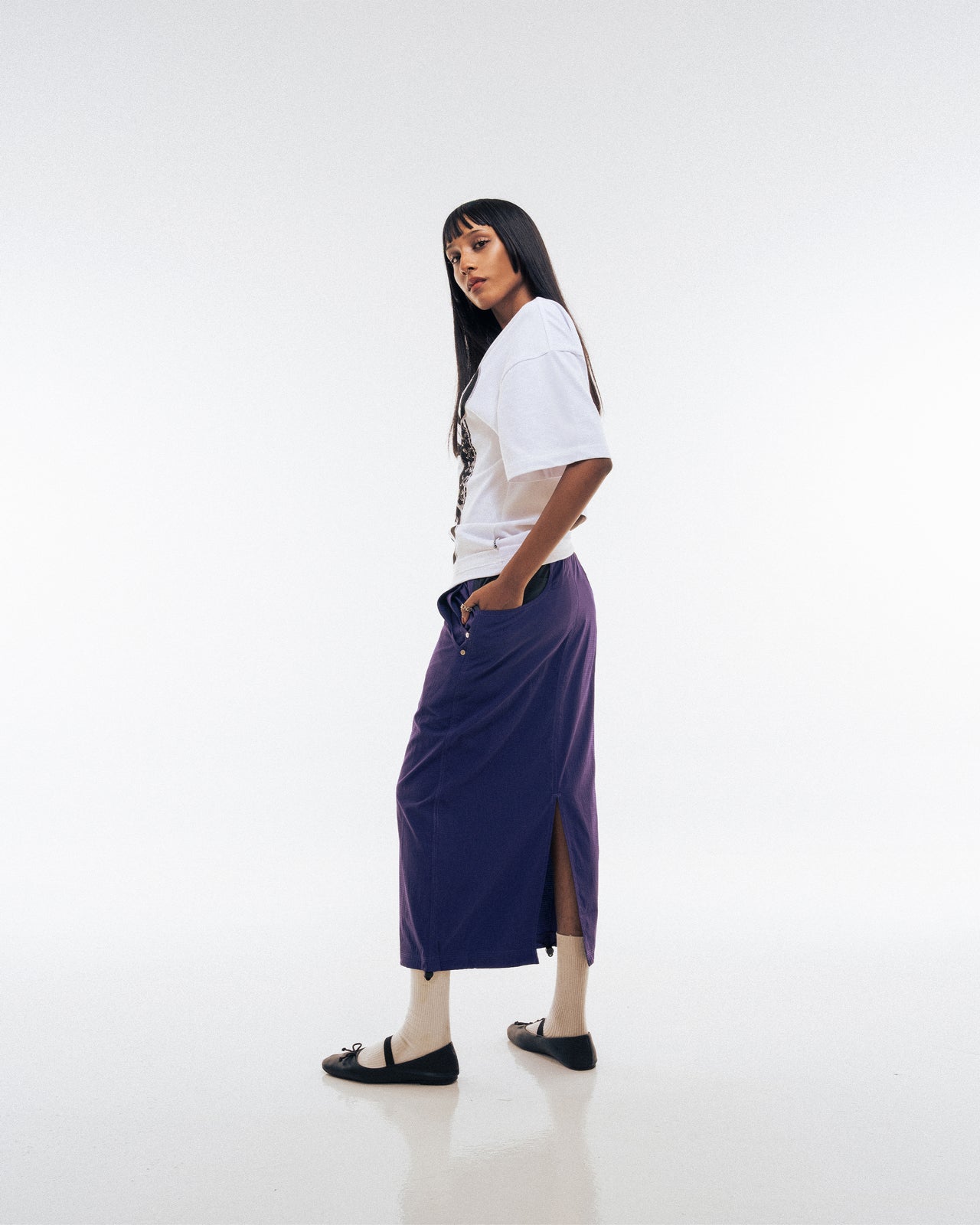 FUNTIONAL MAXI SKIRT PURPLE