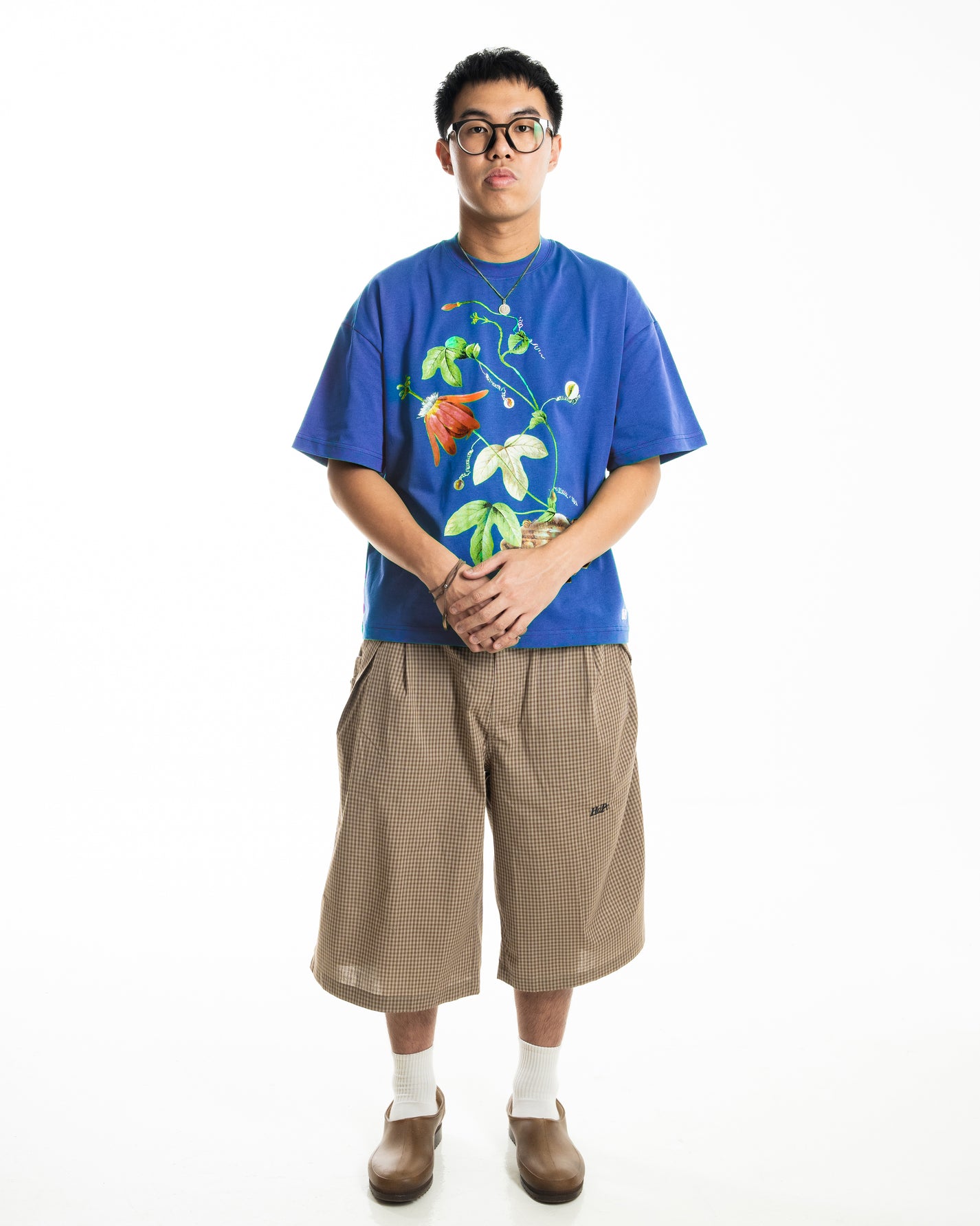 CRIMSON BLOOM TEE ROYAL BLUE