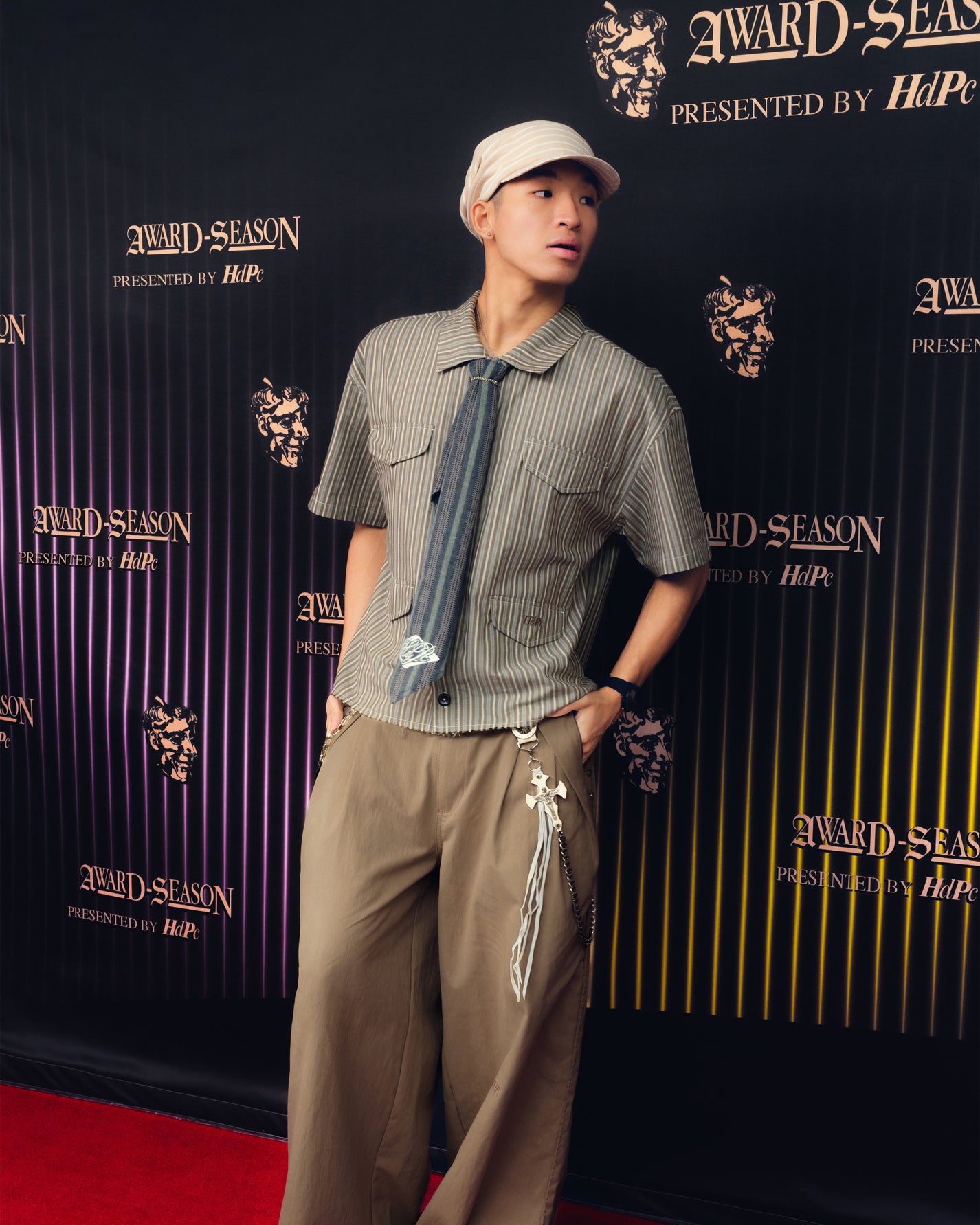 RAW HEM PRODUCTION SHIRT BROWN