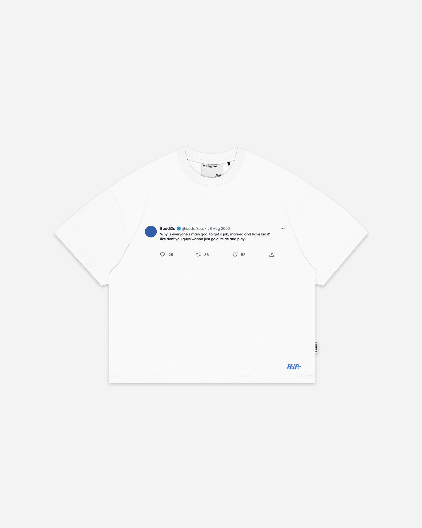 BUD'S TWEETS TEE WHITE