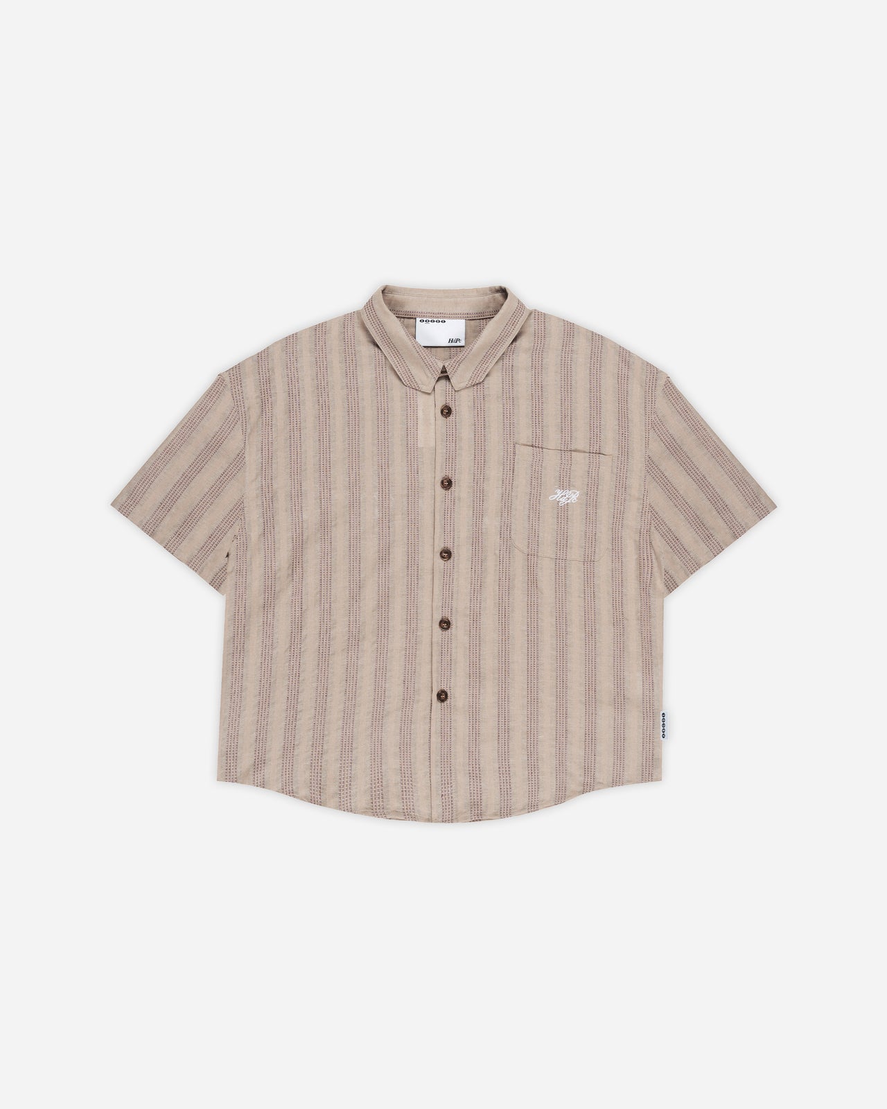 GRANDPA UNBALANCED SHIRT BROWN