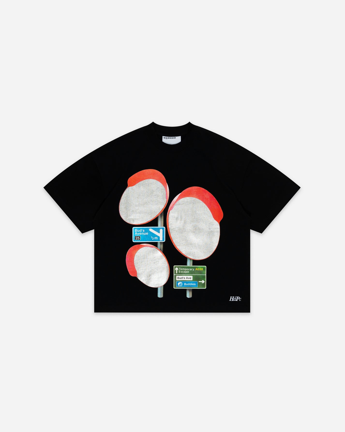 CONVEX MIRROR TEE BLACK