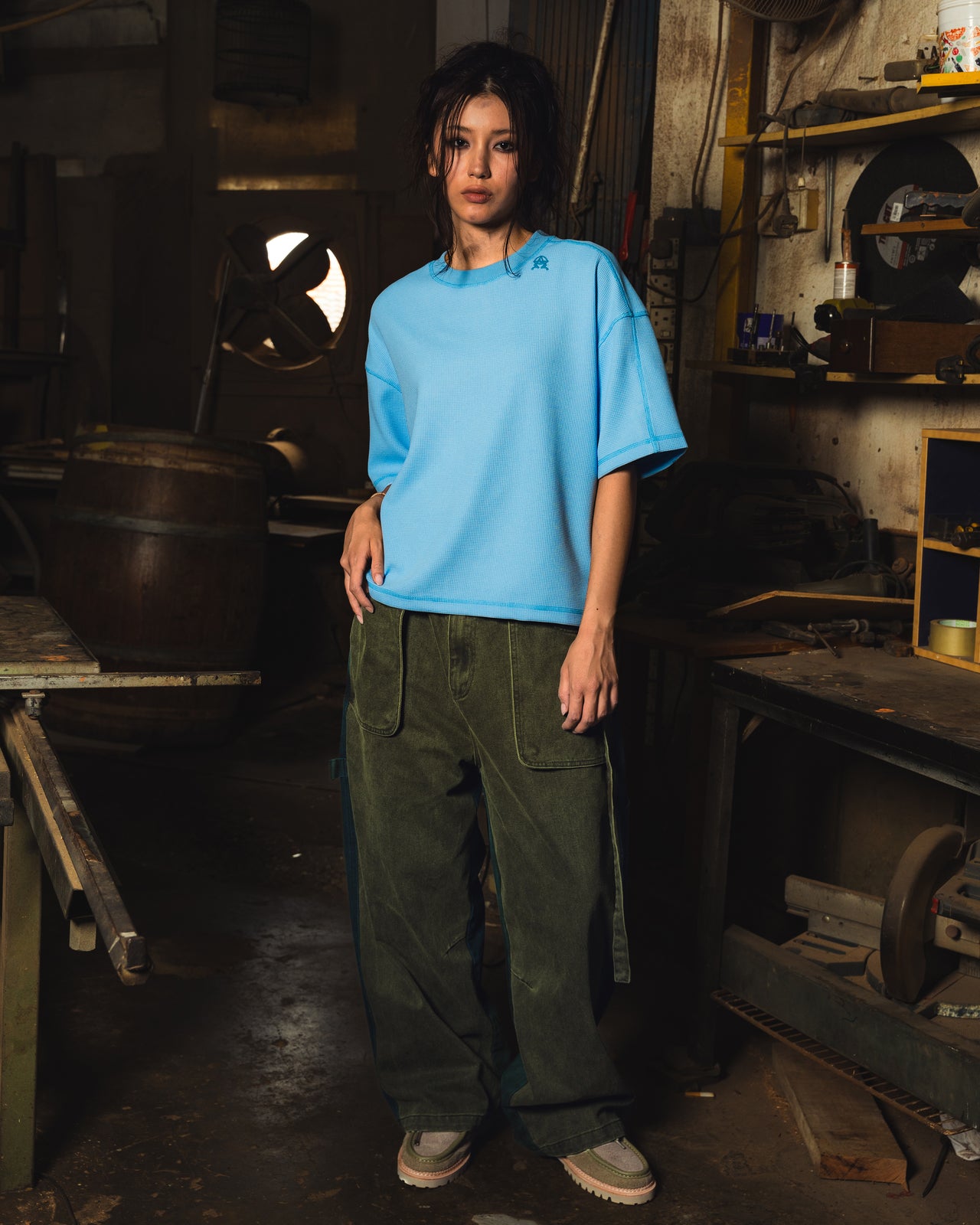 FABRICATOR WAFFLE TEE SKY