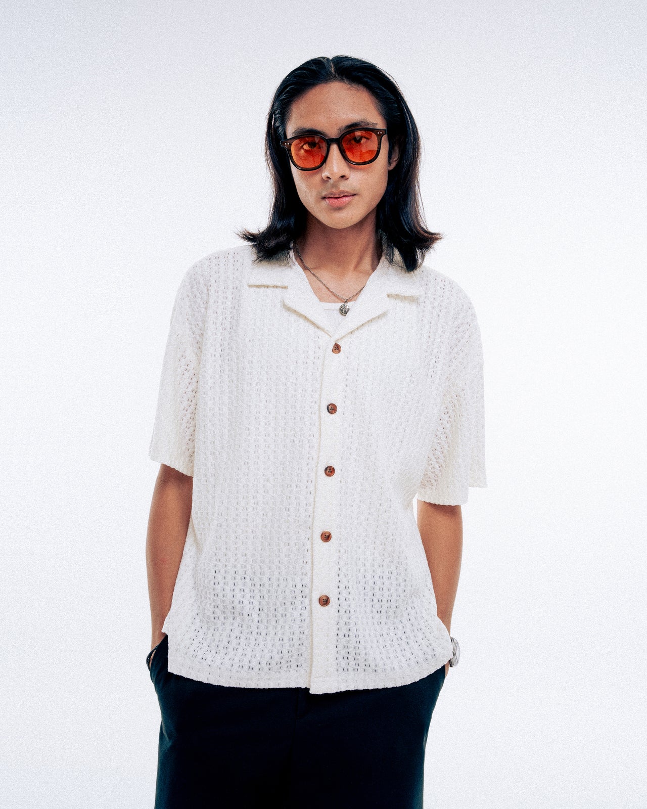 WINDOWPANE CAYO SHIRT WHITE