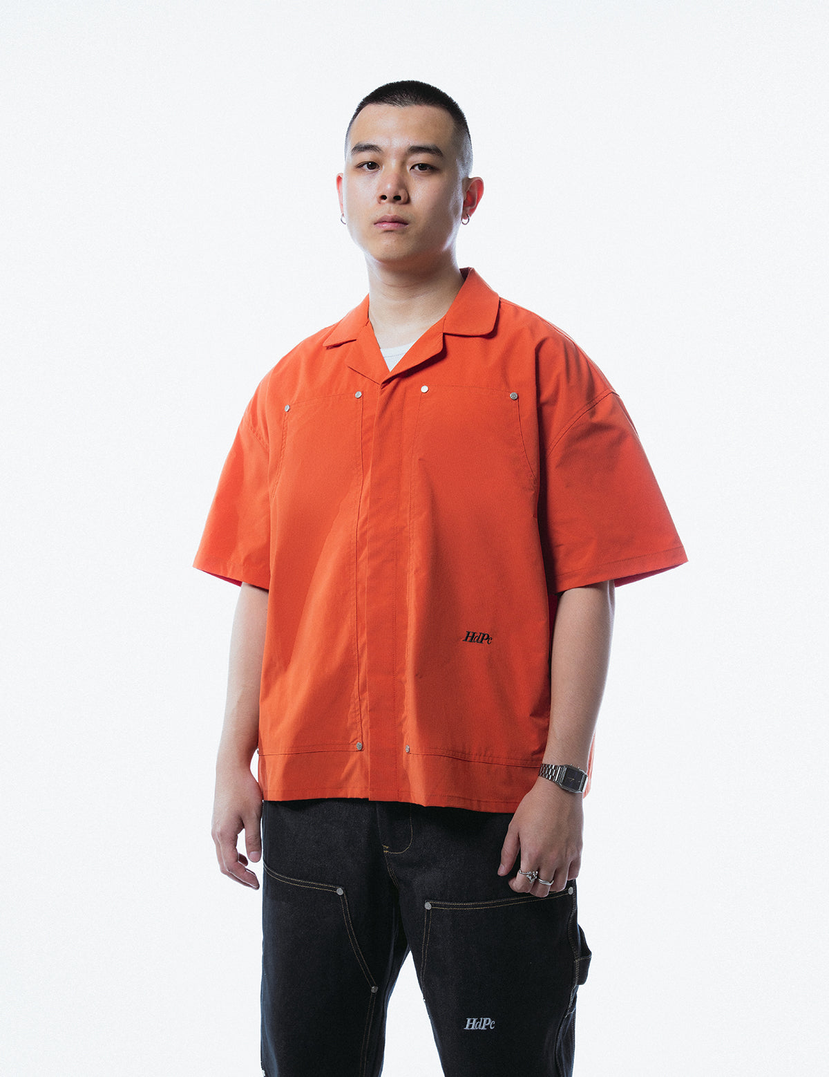 DOUBLE PADDED SHIRT TANGERINE