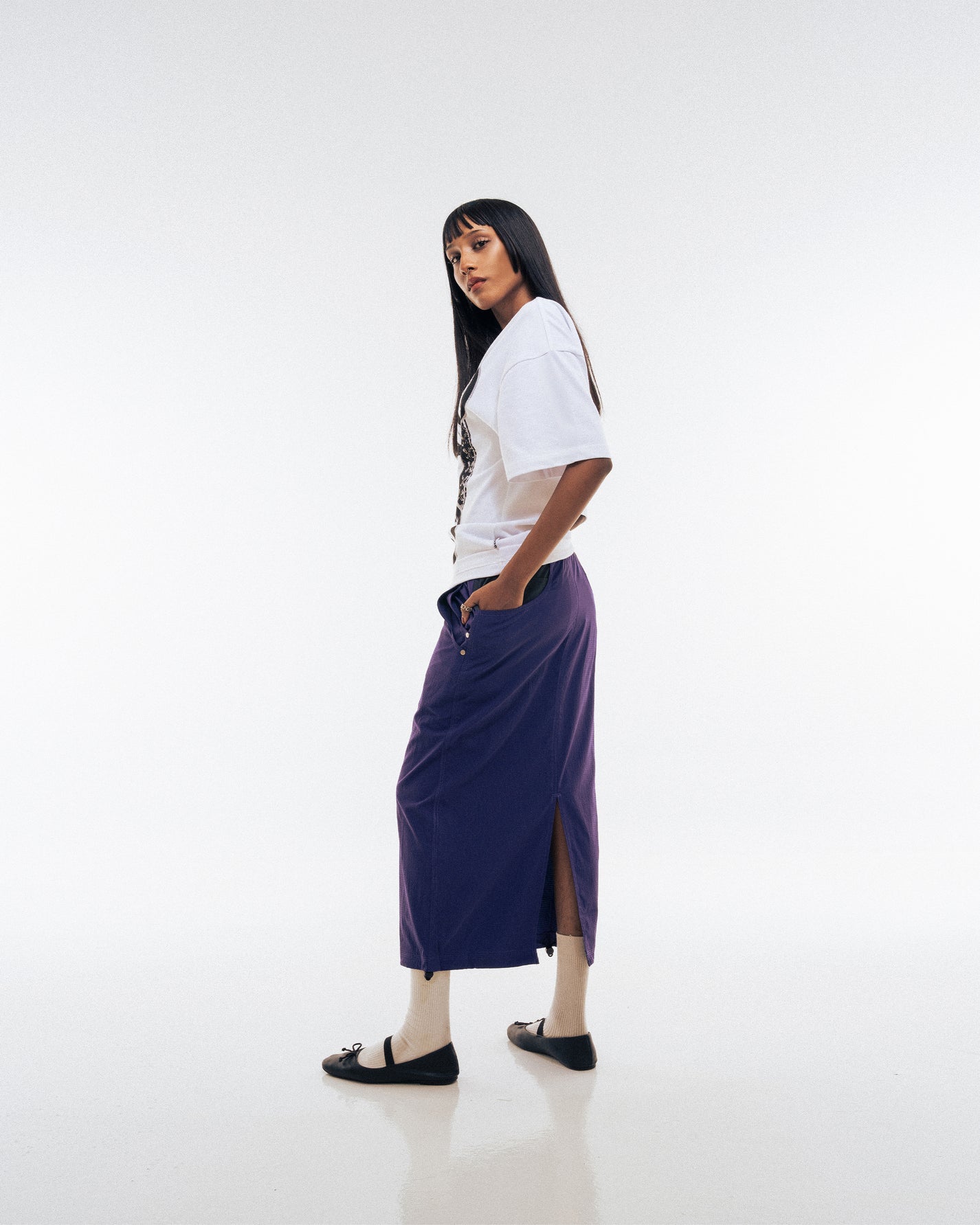FUNTIONAL MAXI SKIRT PURPLE