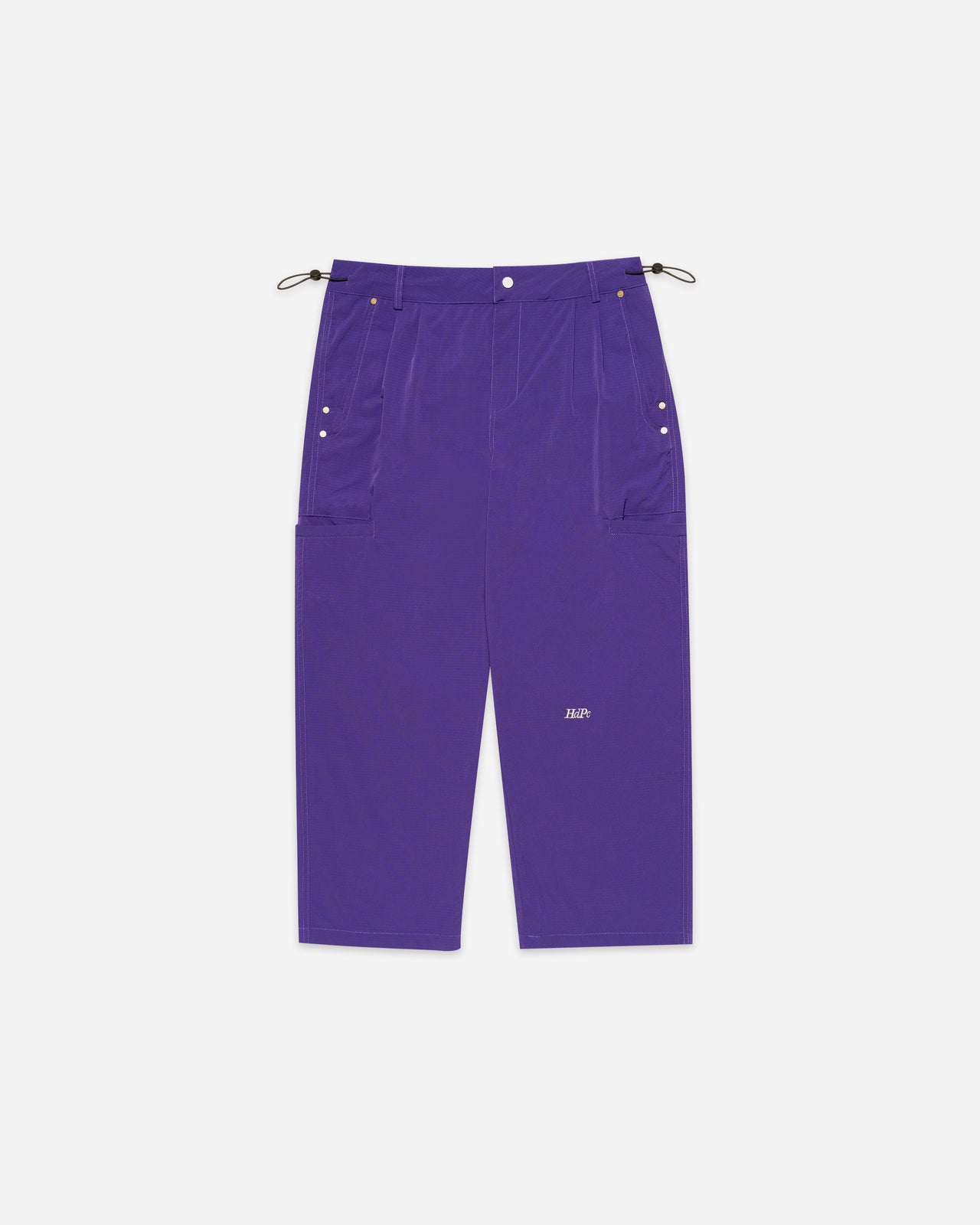 PLEATED NYLON WIDE PANTS PURPLE