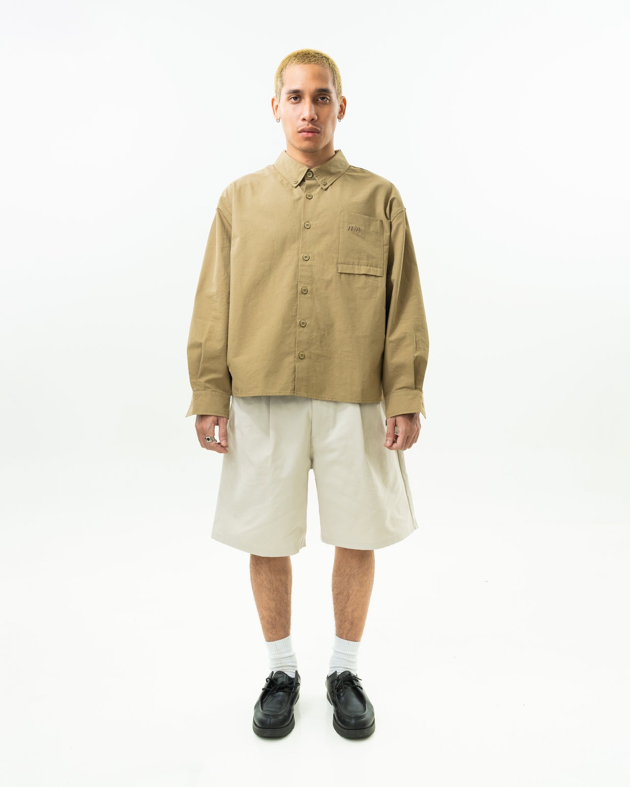 BREEZY BOXY SHIRT DARK OLIVE