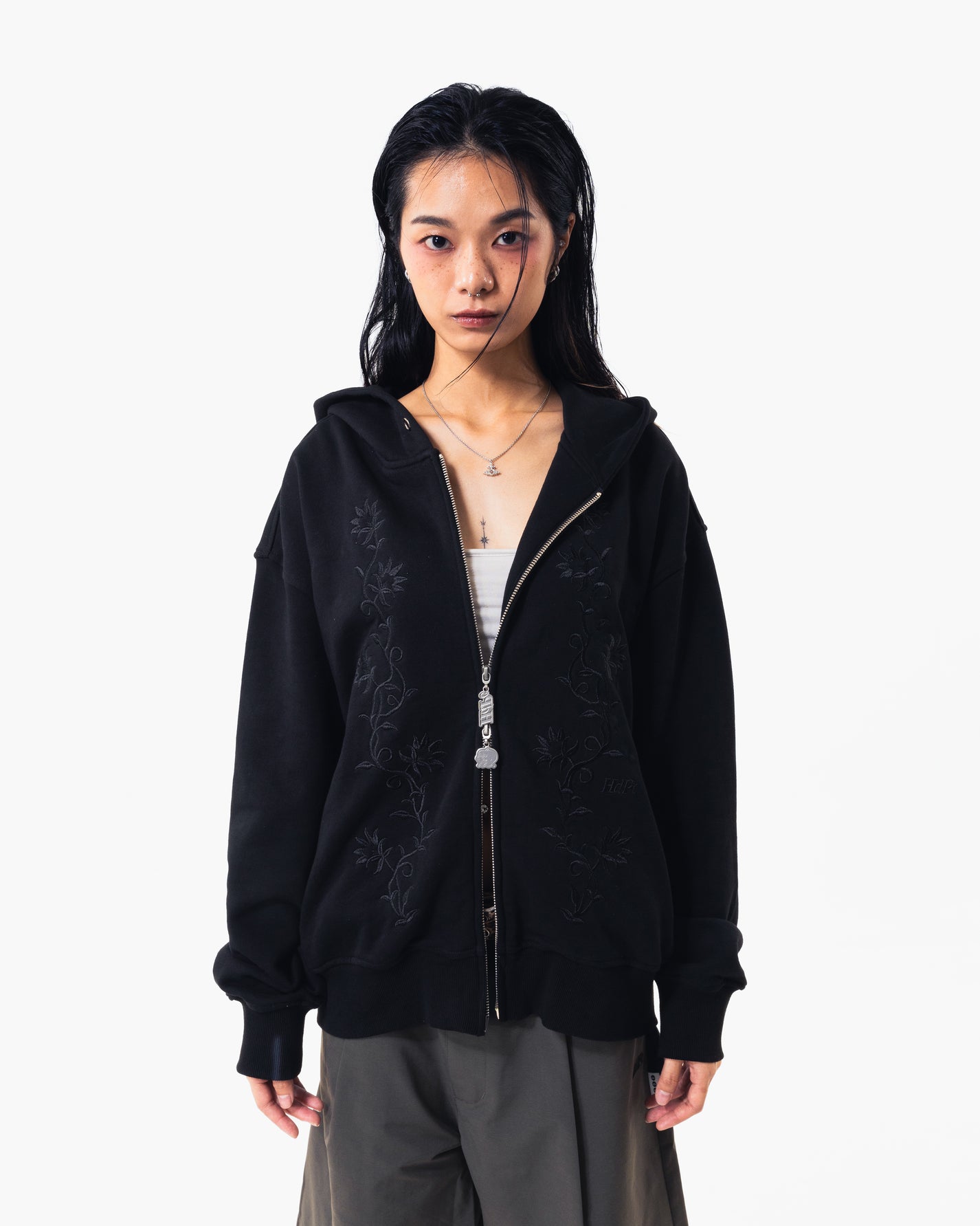 VINES DOUBLE ZIPPER HOODIE