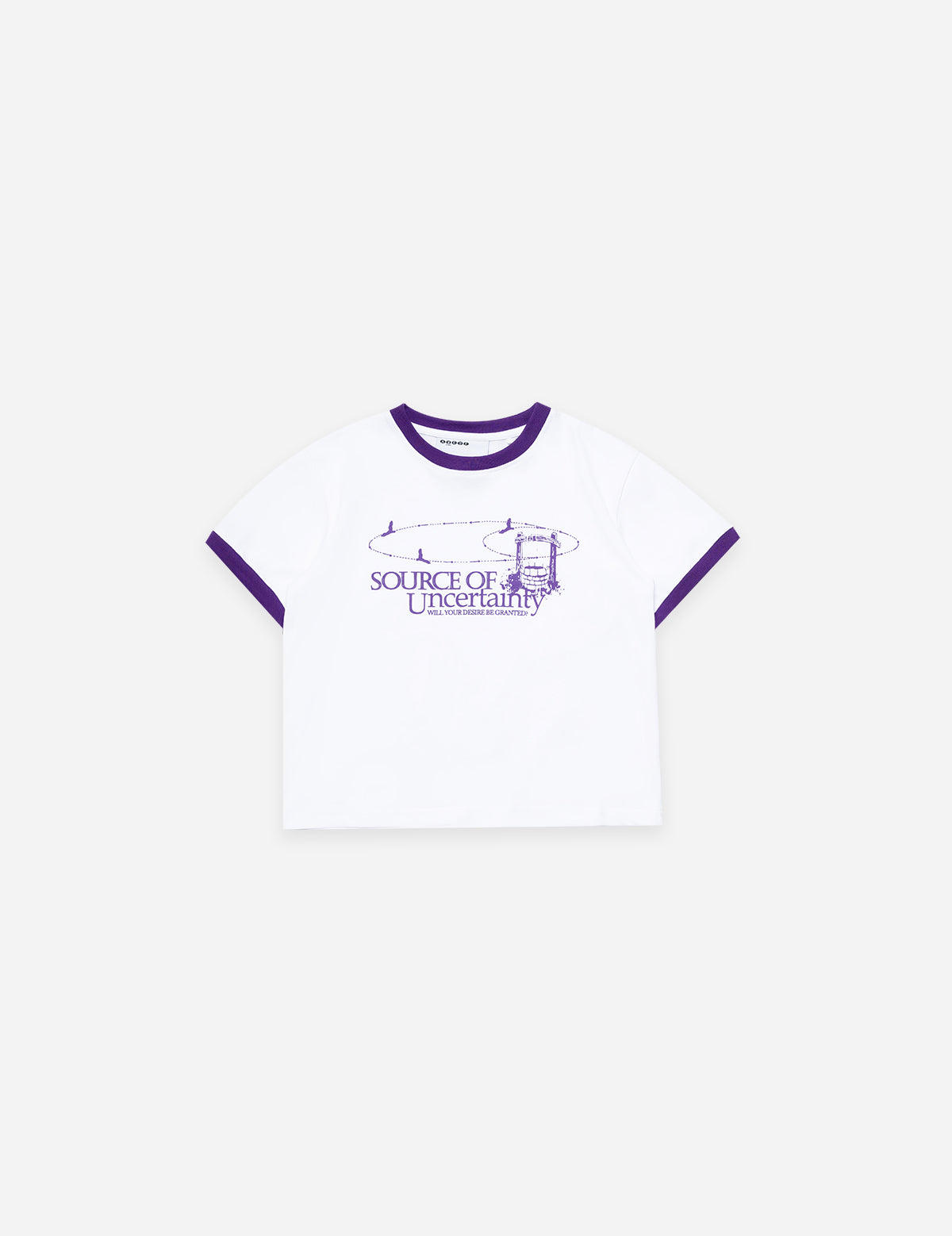 UNCERTAINTY BABY TEE WHITE