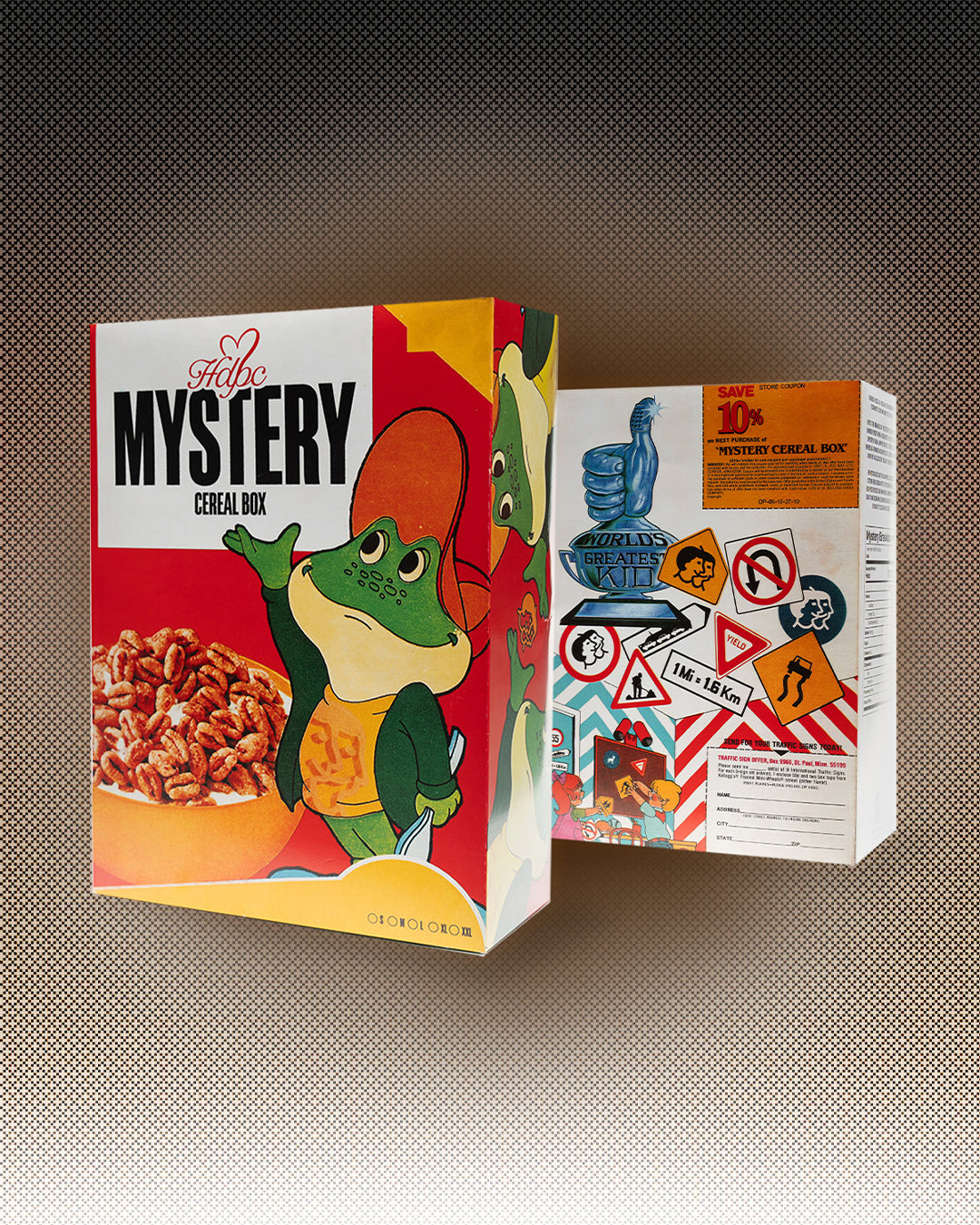 BRONZE MYSTERY CEREAL BOX