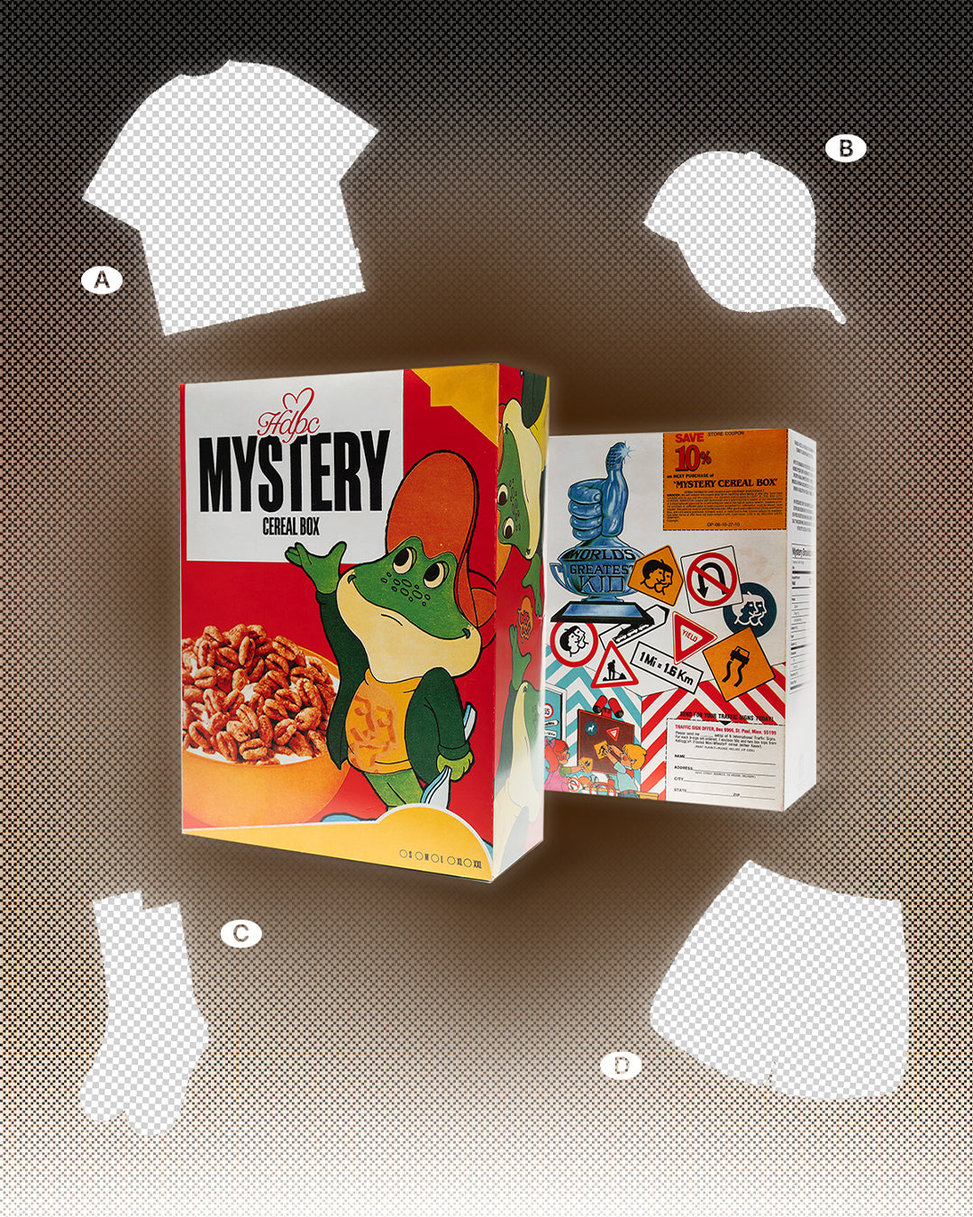 BRONZE MYSTERY CEREAL BOX